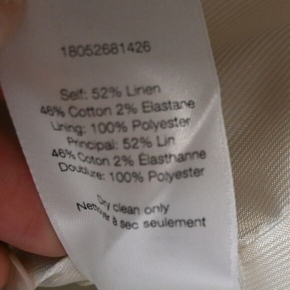 Veronica Beard Millar Blazer Size Medium Blue Cream Striped Linen Blend - Picture 4 of 11